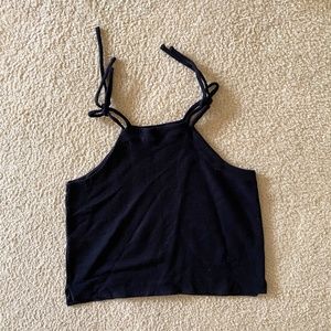 MADEWELL Ribbed Shoulder Tie Tank Top, XL (NWT)
